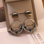 Crystal Earrings in Gold Tone in Two Styles