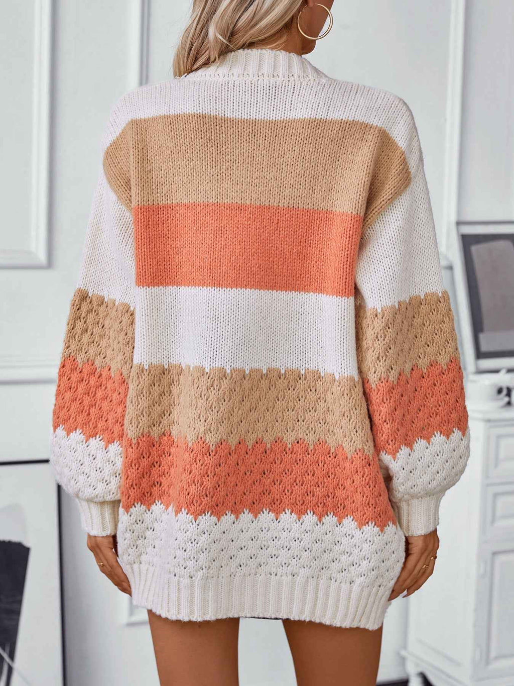Knit Jumper with Wide Flowing Sleeves and Minimal Clean Lines