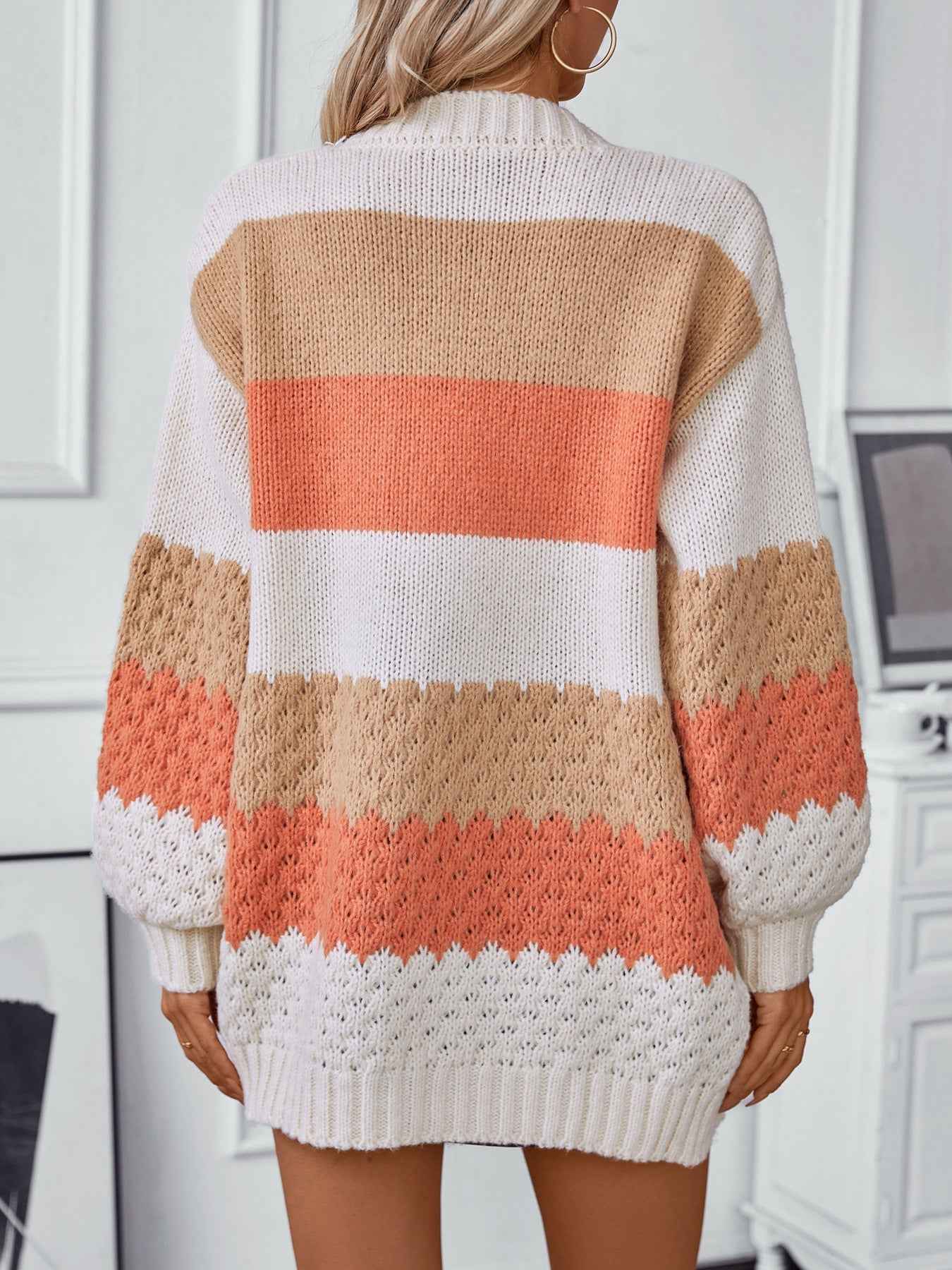 Knit Jumper with Wide Flowing Sleeves and Minimal Clean Lines