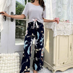 Cotton Crepe Loungewear Set with Airy Two-Piece Shape