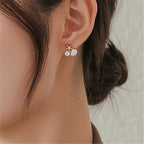 Zeesteroorbellen met schelp- of pareldetail