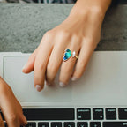 Blue Butterfly Ring