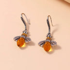 Vintage-Style Bee Necklace and Earrings Set