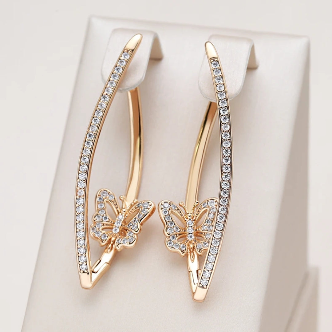 Glittering Butterfly Earrings