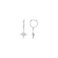Star Charm Mini Hoop Earrings