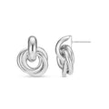 Interlocking Statement Earrings in Two Metal Tones