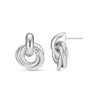 Interlocking Statement Earrings in Two Metal Tones