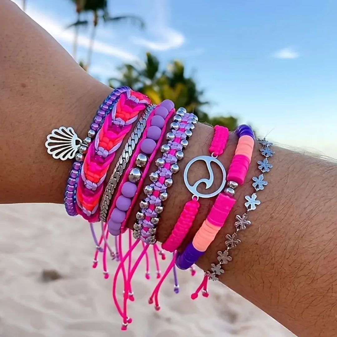 Colourful Braided Summer Bracelet Set