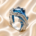 Ocean Blue Emerald-Look Ring