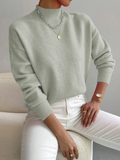 High-Neck Jumper with Long Sleeves and a Slim Silhouette
