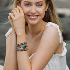 Blue Apatite Heart Wrap Bracelet