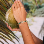 African Turquoise Bracelet with Tree of Life Charm