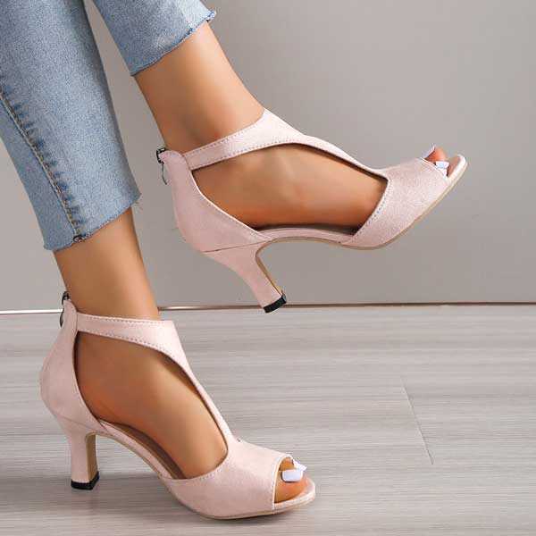 Peep Toe Heeled Sandals