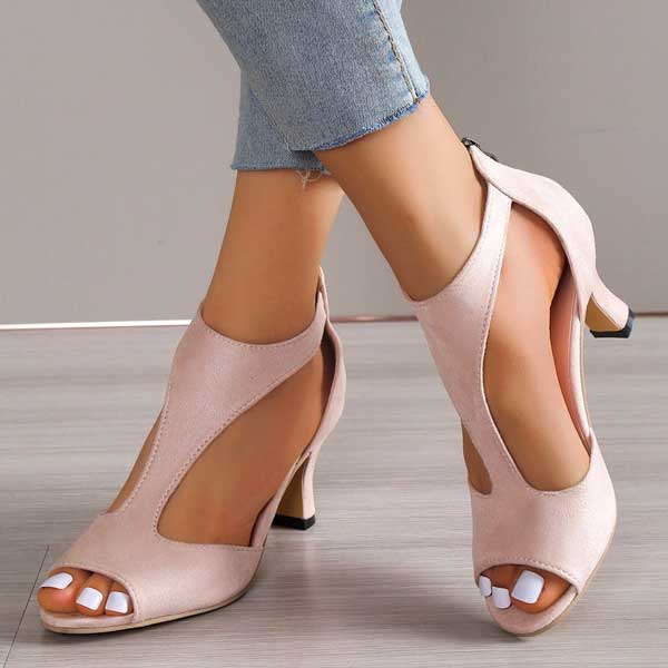 Peep Toe Heeled Sandals