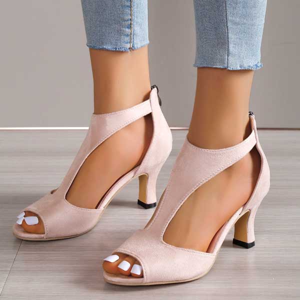 Peep Toe Heeled Sandals