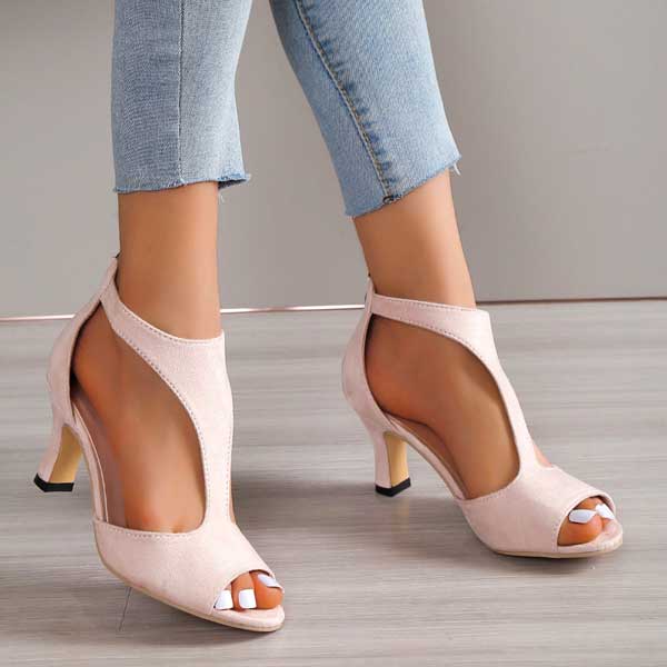 Peep Toe Heeled Sandals