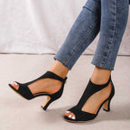 Peep Toe Heeled Sandals