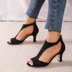 Peep Toe Heeled Sandals