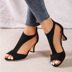 Peep Toe Heeled Sandals