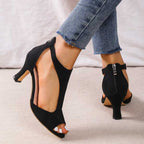 Peep Toe Heeled Sandals