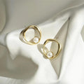 Single Gold-Tone Beaded Earring