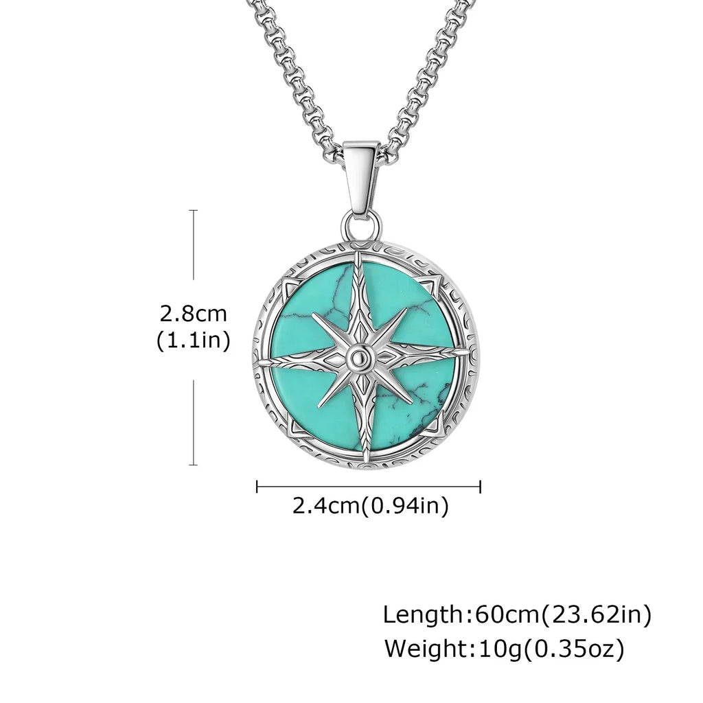 Kettingset met turquoise steenhanger