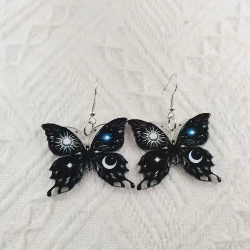 Sun, Moon and Butterfly Earrings