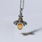 Vintage-Style Bee Necklace and Earrings Set
