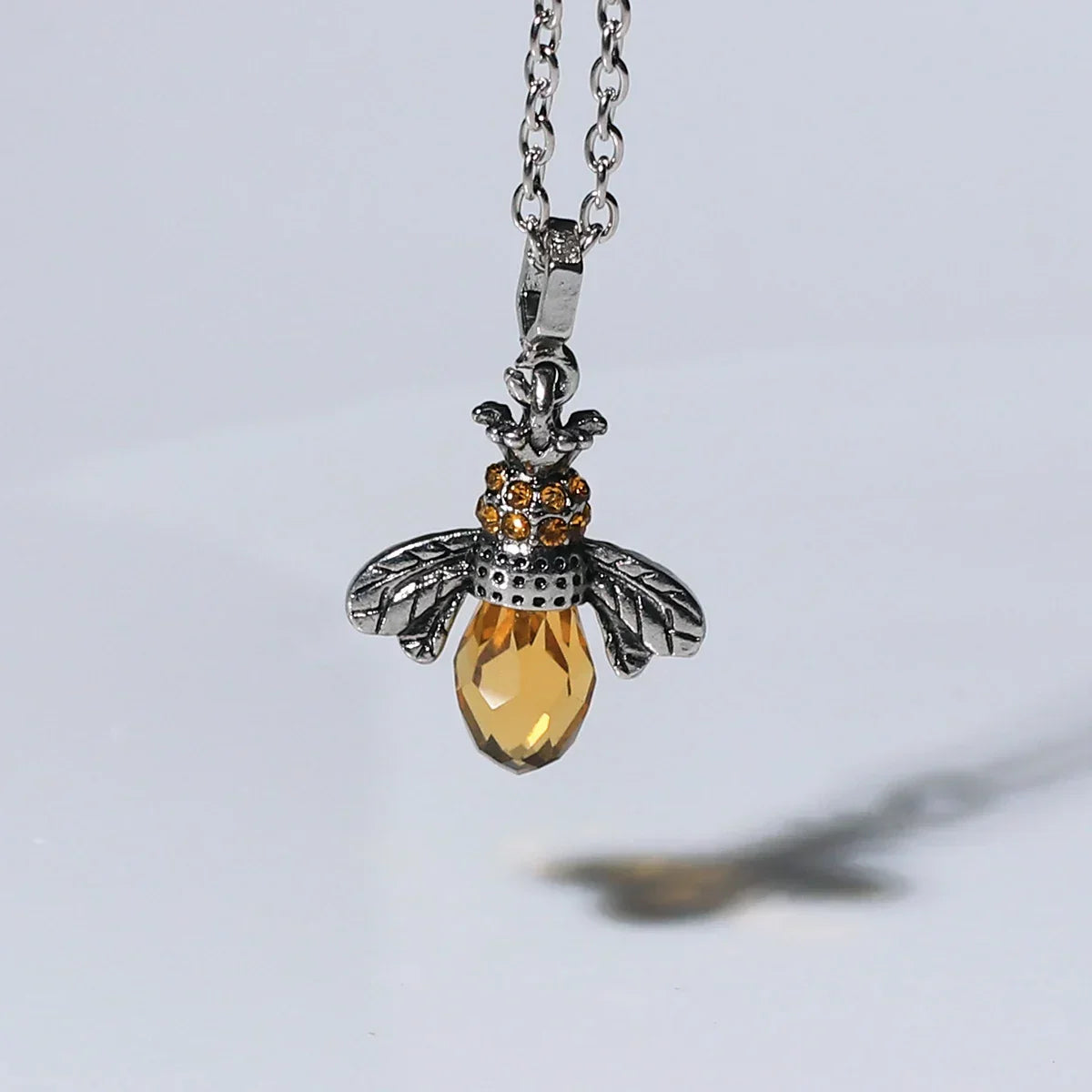 Vintage-Style Bee Necklace and Earrings Set