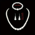 Pearl Necklace, Bracelet and Drop Earrings Collection