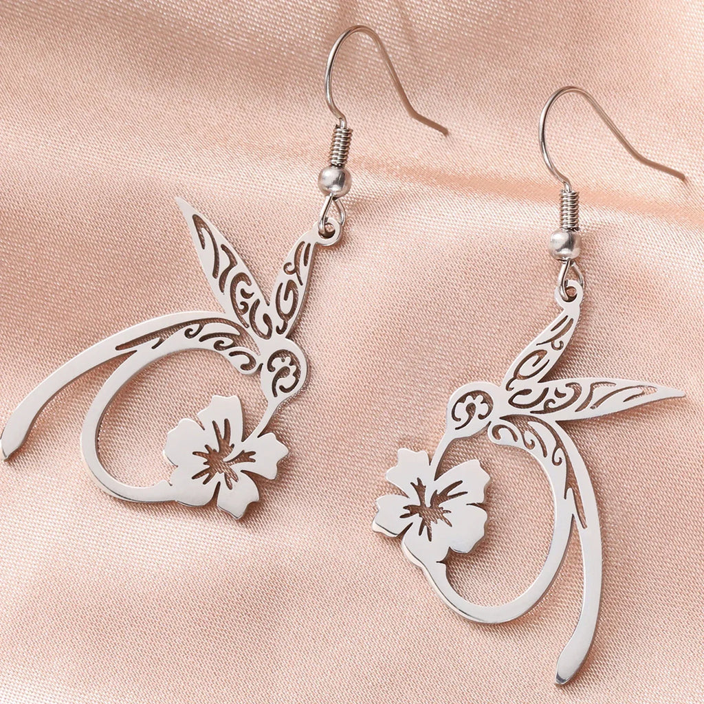 Stainless Steel Hummingbird Earrings