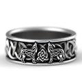 Viking Wolf Statement Ring