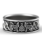 Viking Wolf Statement Ring