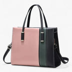 Women's Patchwork Shoulder Bag with Adjustable Strap