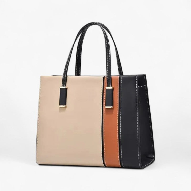 Women's Patchwork Shoulder Bag with Adjustable Strap