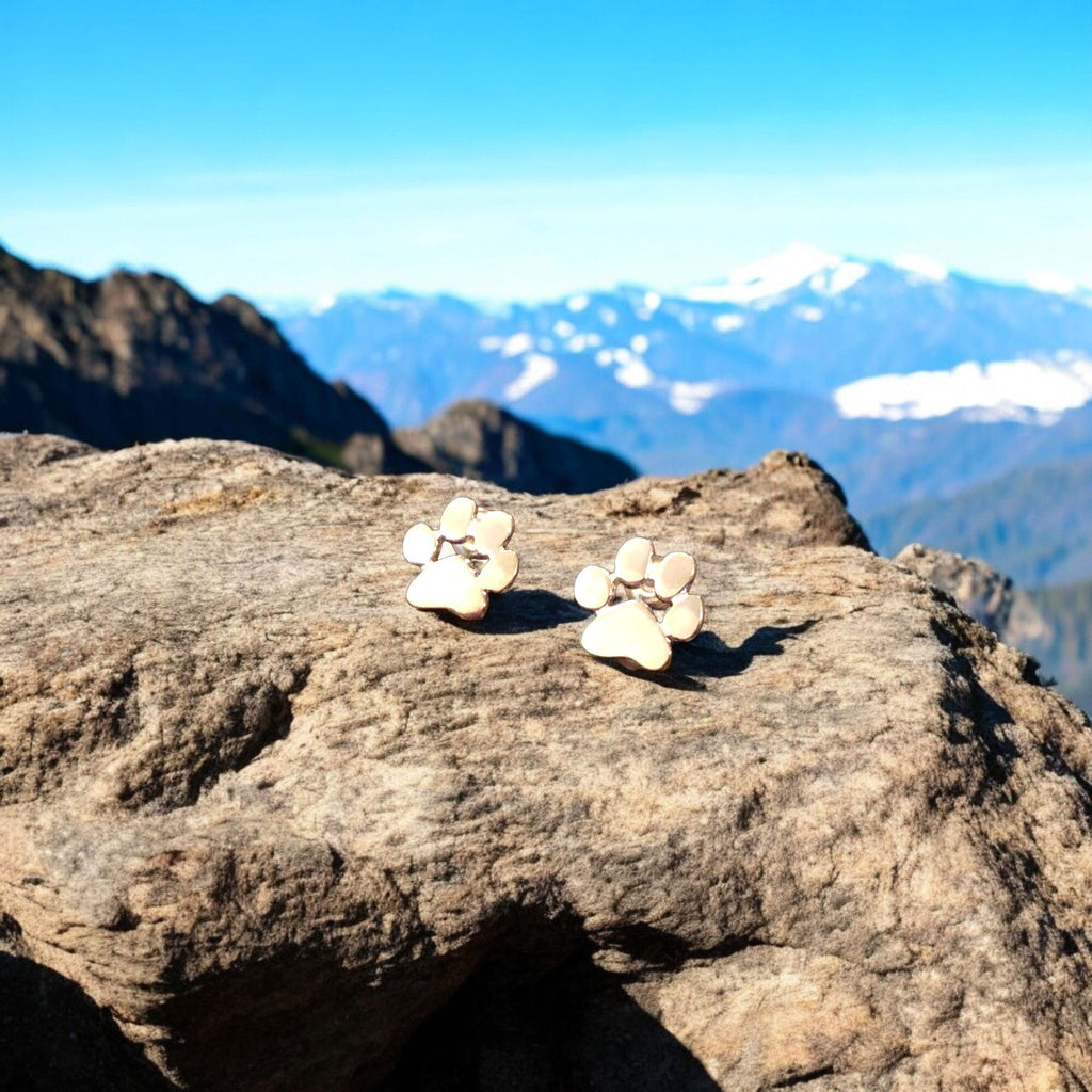 Stainless Steel Paw Earrings