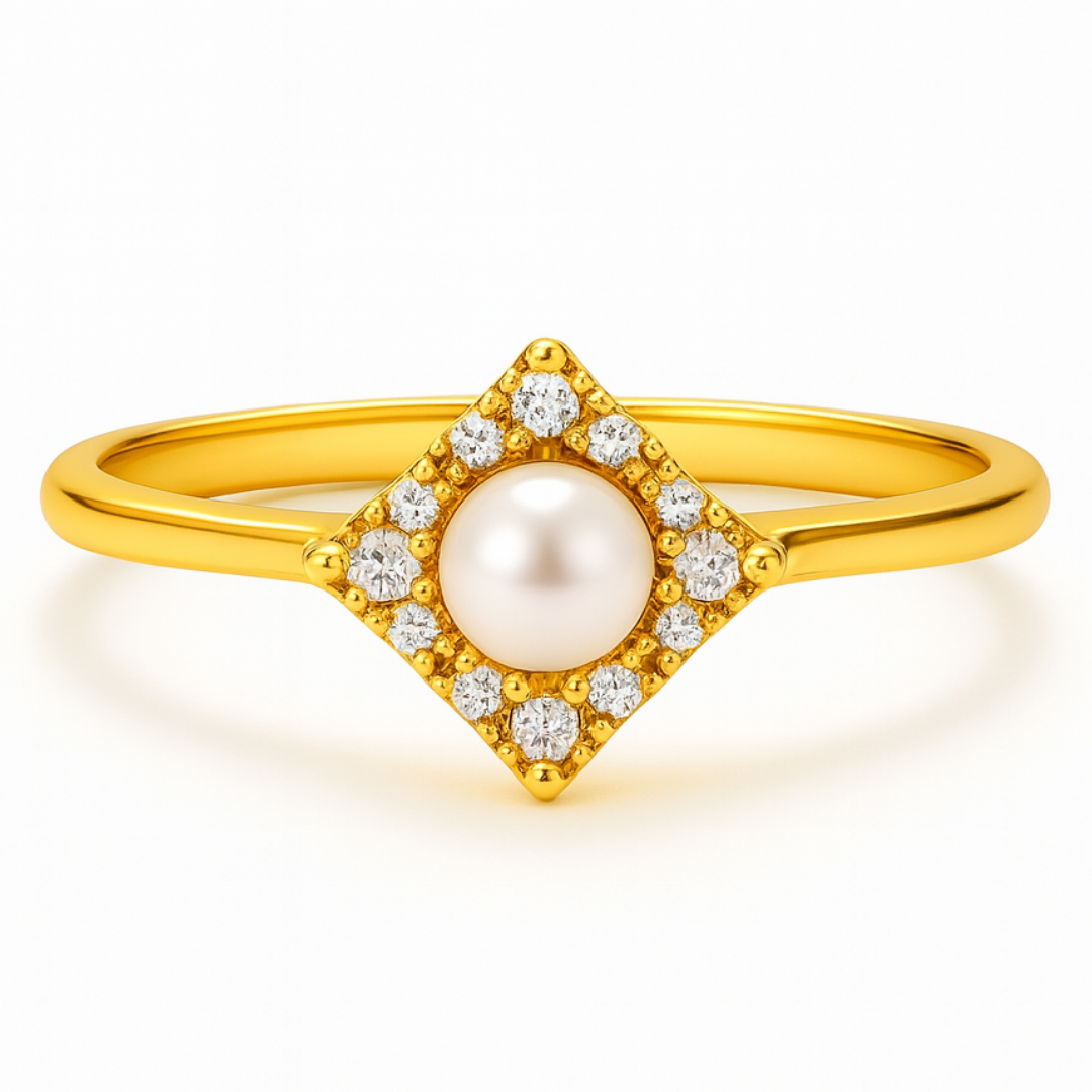 Haloring met diamantlook