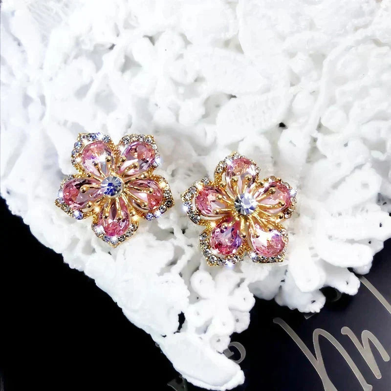 Multicolour Zirconia Earrings in Sterling Silver