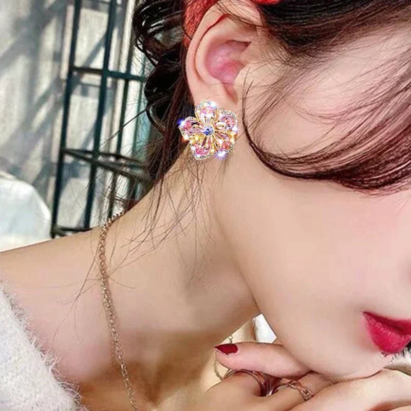 Multicolour Zirconia Earrings in Sterling Silver