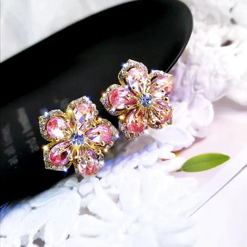Multicolour Zirconia Earrings in Sterling Silver
