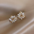 Nut-Shaped Earrings in Two Tones