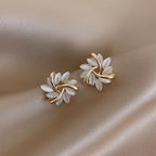 Nut-Shaped Earrings in Two Tones