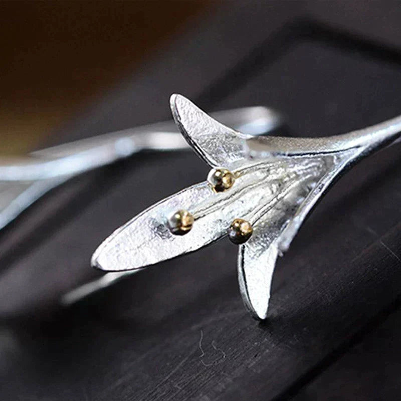 Silver-Tone Flower Earrings