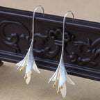Silver-Tone Flower Earrings