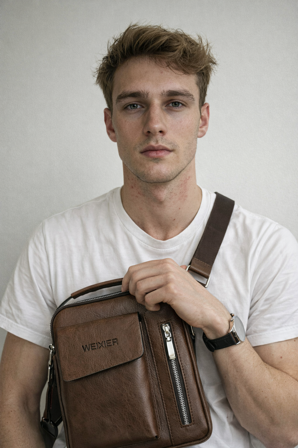 Men's Spacious Casual Crossbody Bag for Tablet and Essentials