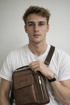Men's Spacious Casual Crossbody Bag for Tablet and Essentials