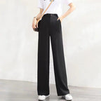 Linen Wide-Leg Trousers with Tulip Hem