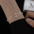 Silver-Tone Bracelet with Stars