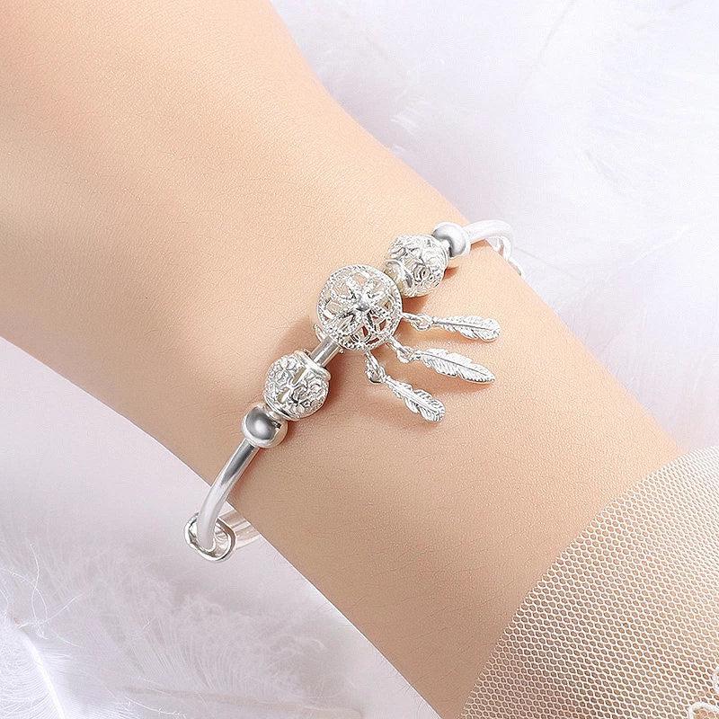 Adjustable 925 Silver Dreamcatcher Bracelet