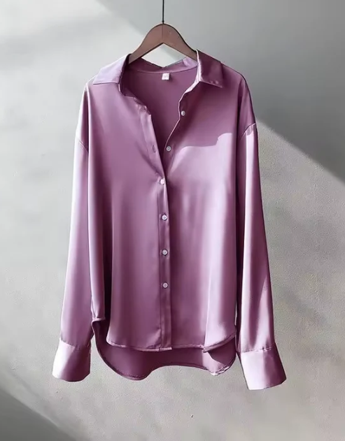 Women's Classic Collar Blouse with Long Sleeves